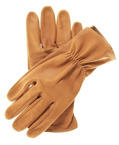 (image for) Black Kangaroo Leather Elastic Back Roper Gloves (Size: 9 1/2)